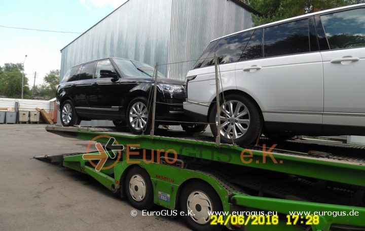 Крытый автовоз, доставка авто из Германии в Москву range rover eurogus