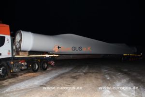 лопасти ветряка мощность 1,3 МВ, перевозка из германии в молдавию eurogus
